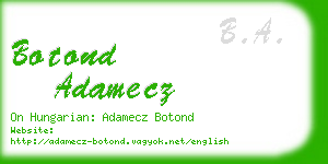 botond adamecz business card